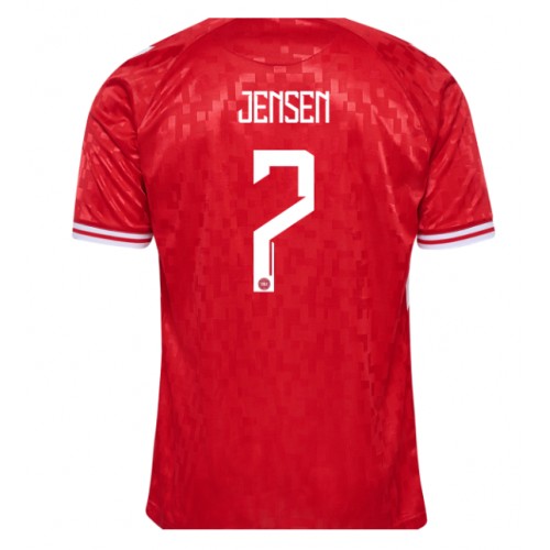 Maglia Calcio Danimarca Mathias Jensen #7 Prima Divisa Europei 2024 Manica Corta